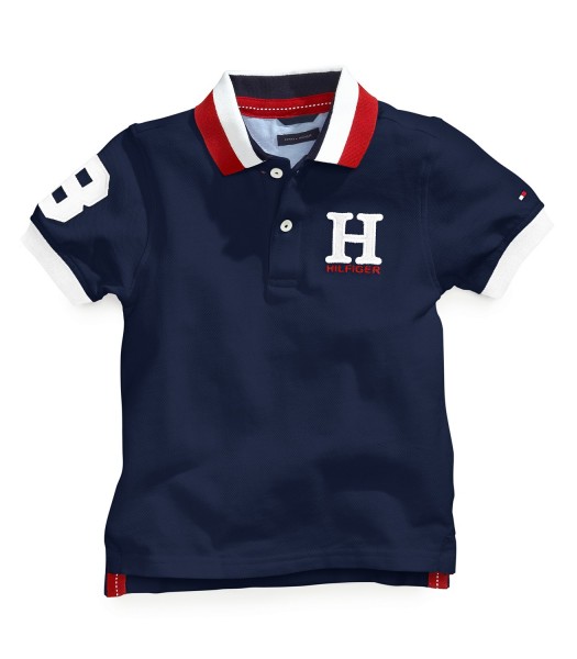 Tommy Hilfiger Navy Cotton Mesh Polo